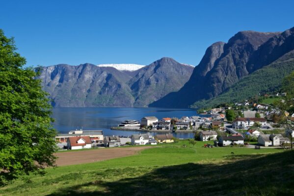 Aurland by the Aurlandsfjord.