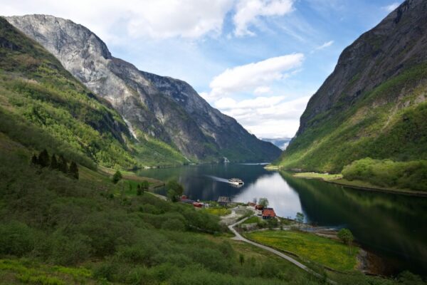 The Nærøyfjord seen from the trail towards Rimstigen.