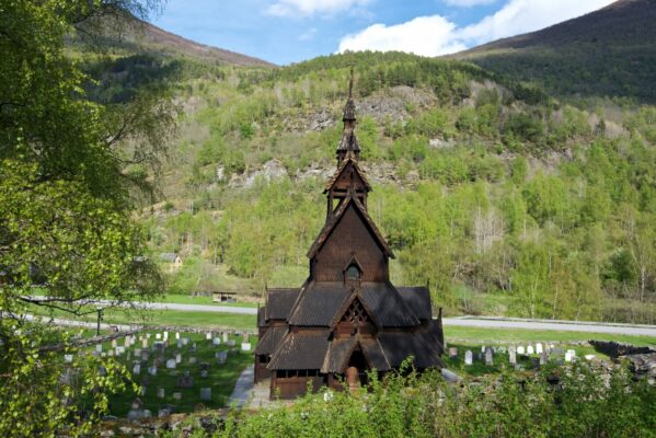 Borgund Stave Church at Borgund in the Lærdalsdalen Valley.