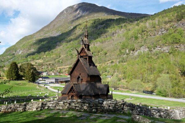 Borgund Stave Church at Borgund in the Lærdalsdalen Valley.