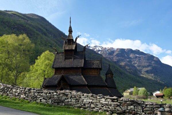 Borgund Stave Church at Borgund in the Lærdalsdalen Valley.