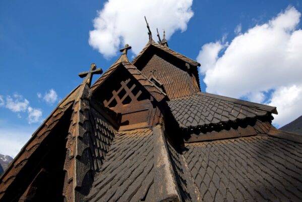 Borgund Stave Church at Borgund in the Lærdalsdalen Valley.