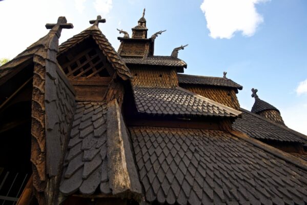 Borgund Stave Church at Borgund in the Lærdalsdalen Valley.