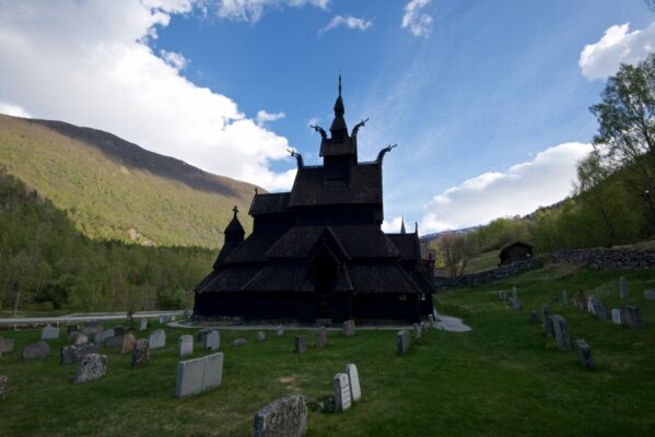 Borgund Stave Church at Borgund in the Lærdalsdalen Valley.