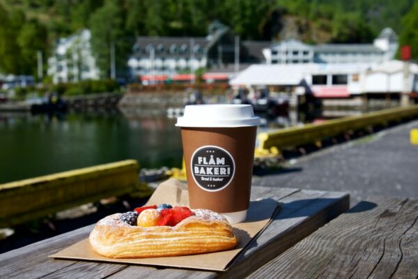 Breakfast from Flåm Bakery.