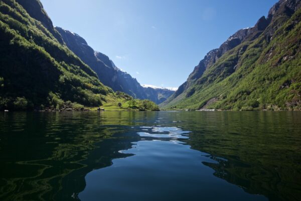 Kayaking on the UNESCO Protected Nærøyfjord.