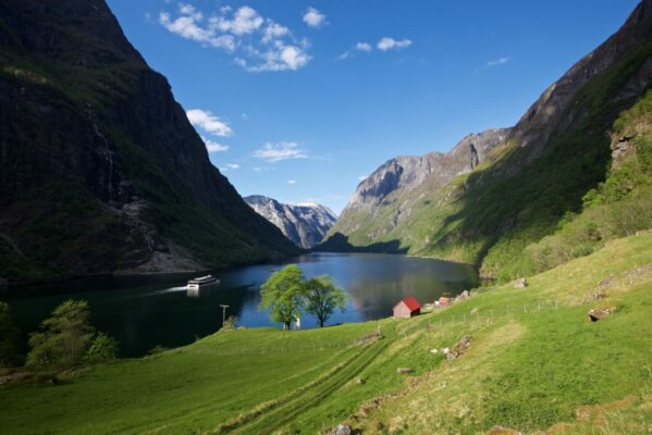 Fjord farm by the UNESCO Protected Nærøyfjord.