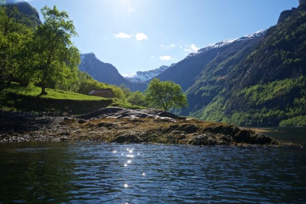 Kayaking on the UNESCO Protected Nærøyfjord.