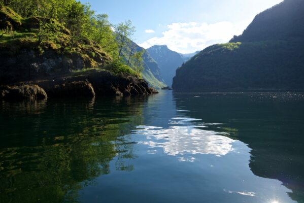 Kayaking on the UNESCO Protected Nærøyfjord.