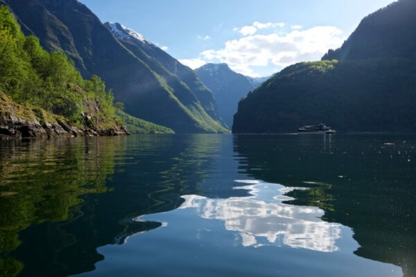 Kayaking on the UNESCO Protected Nærøyfjord.