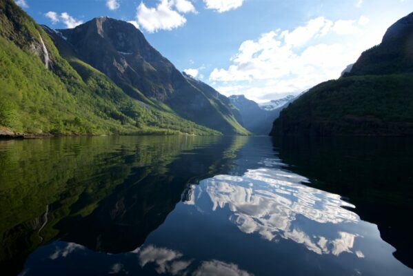 Kayaking on the UNESCO Protected Nærøyfjord.