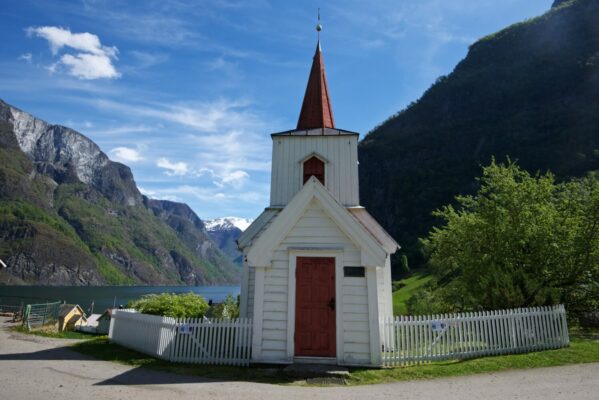 Undredal Stave Church in Undredal by the Aurlandsfjord.