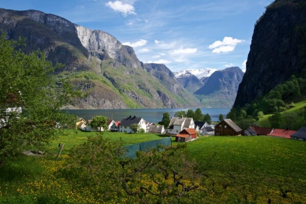 Undredal by the Aurlandsfjord.